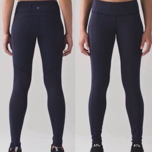 Lululemon Speed Tight V Navel Blue Leggings Size 4